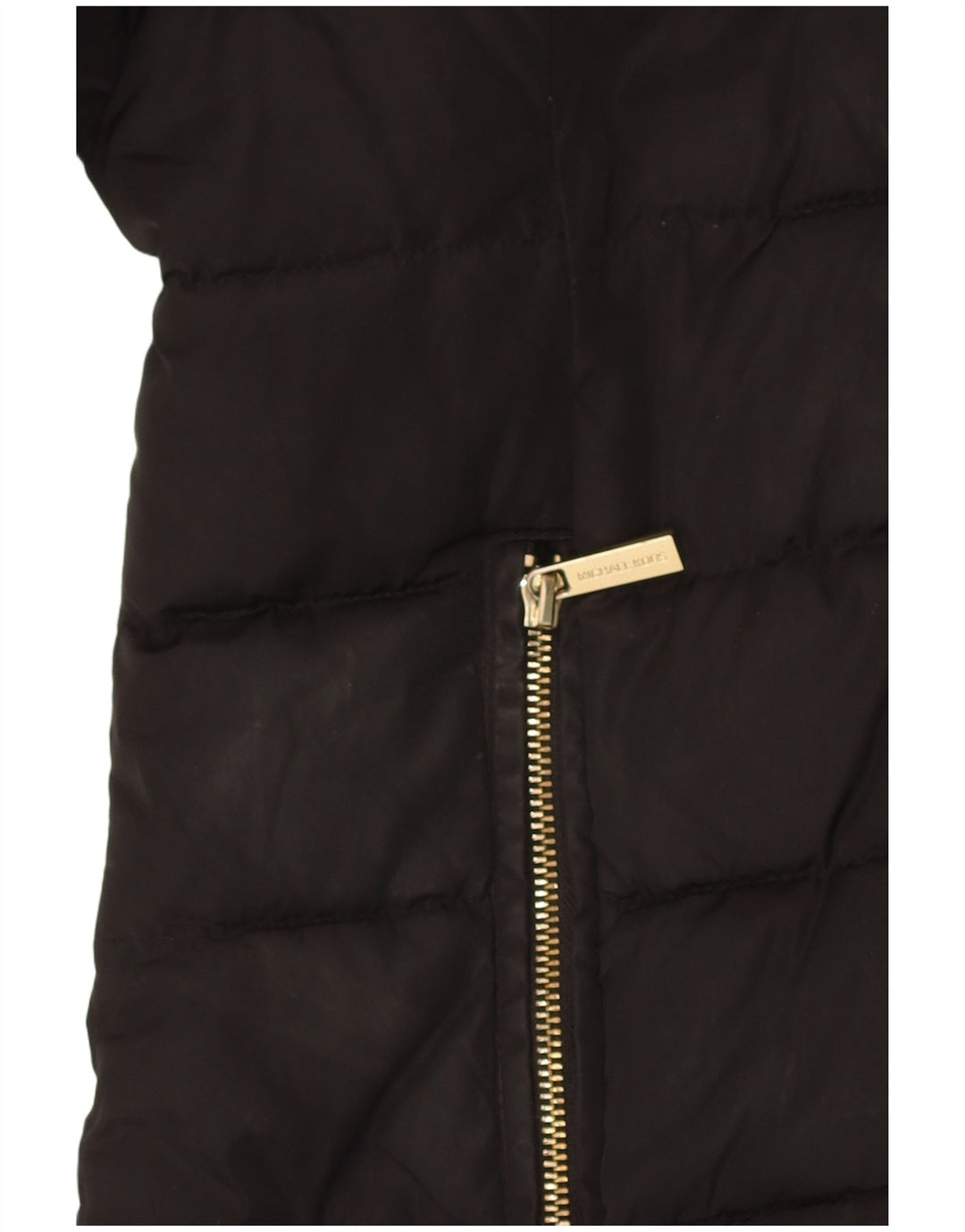 Michael Kors Manteau rembourré à capuche pour femme UK 14 Medium Noir Polyester