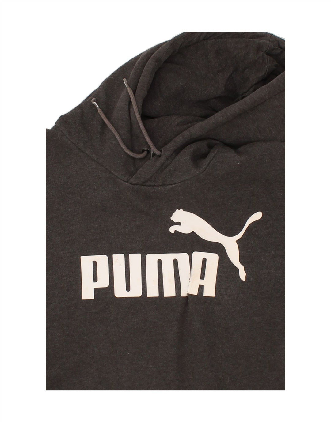 PUMA Mens Graphic Hoodie Jumper Small Grey Cotton Vintage Puma and Second-Hand Puma from Messina Hembry 