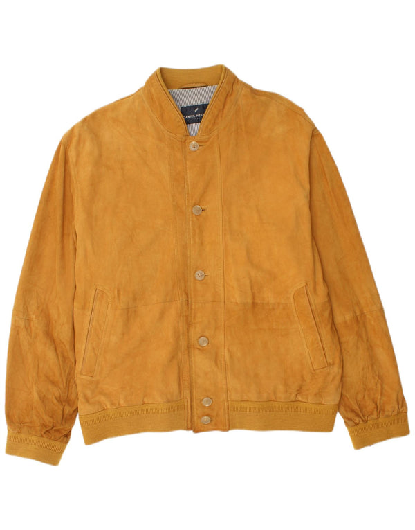 Daniel Hechter Veste Bomber En Daim Pour Homme IT 54 2XL Cuir Jaune