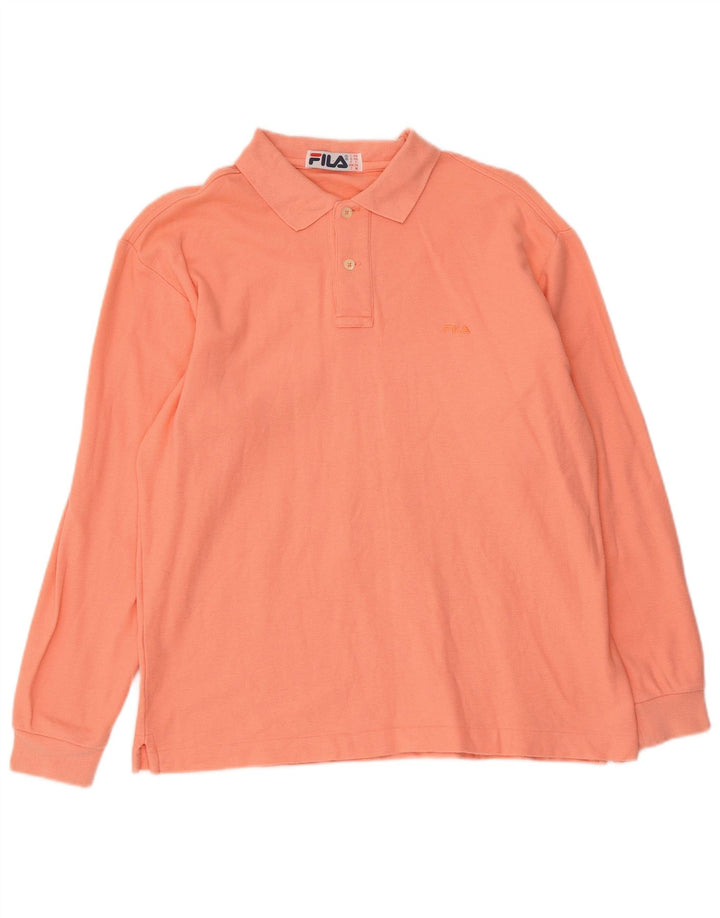 Fila Polo à manches longues pour homme IT 46 Small Orange
