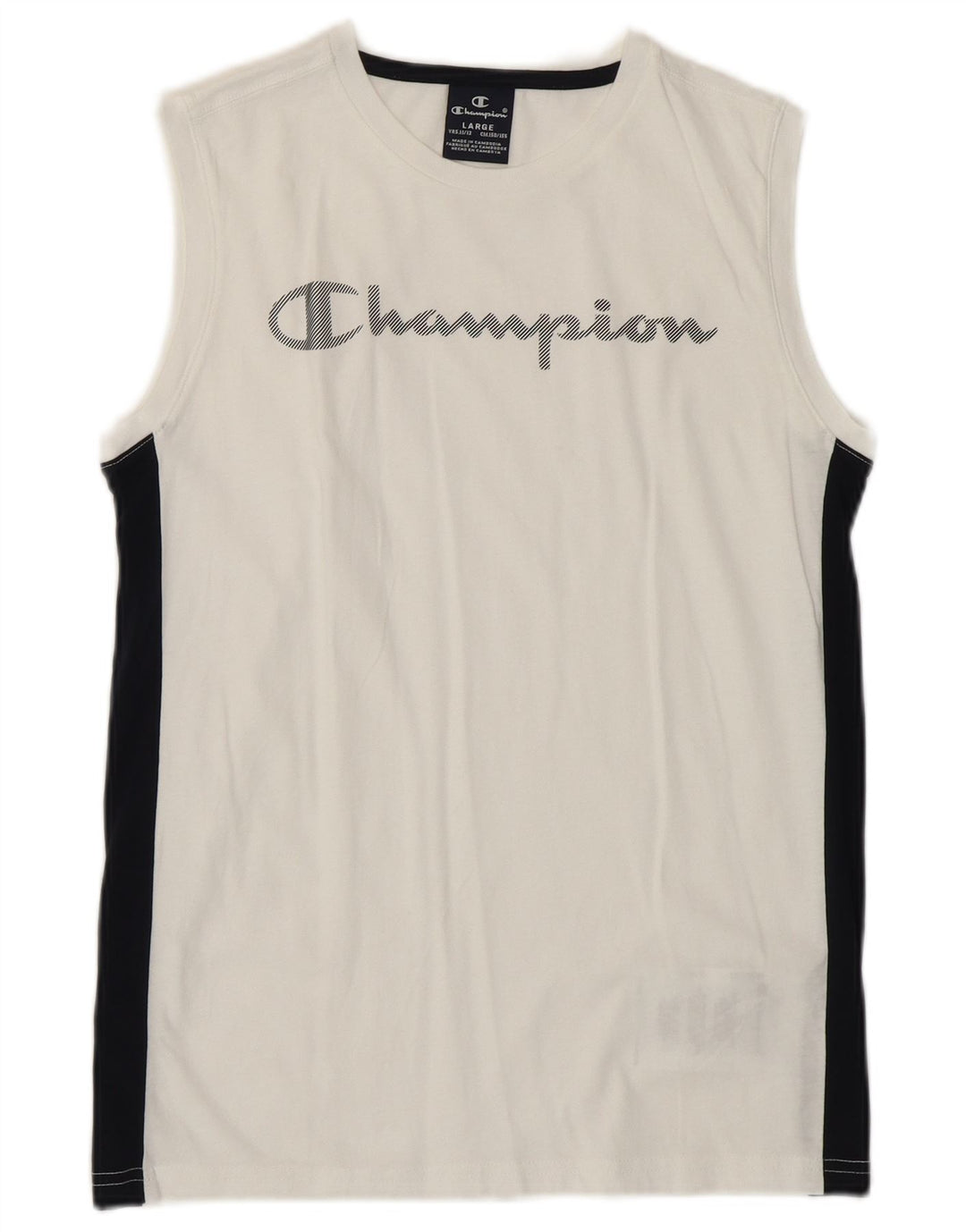 Champion Débardeur Graphique Garçon 11-12 Ans Grand Blanc Colorblock Sports