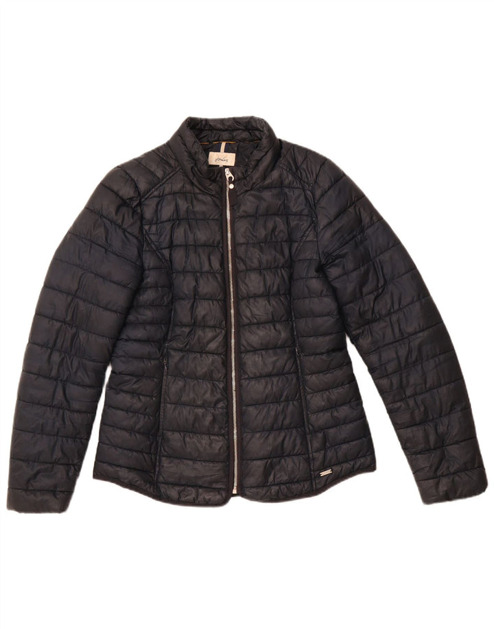 JOULES Veste matelassée pour femme UK 12 Medium Noir Polyester