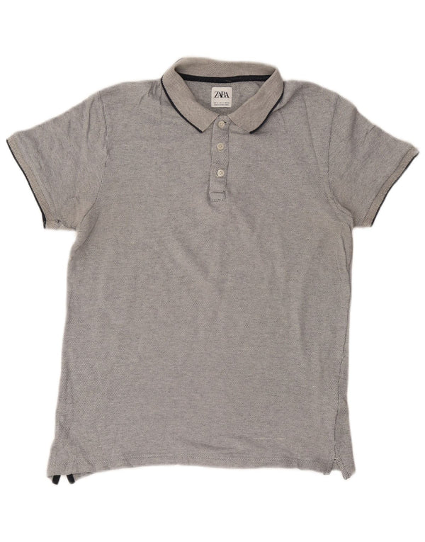 Polo Homme Zara Gris Moyen Coton