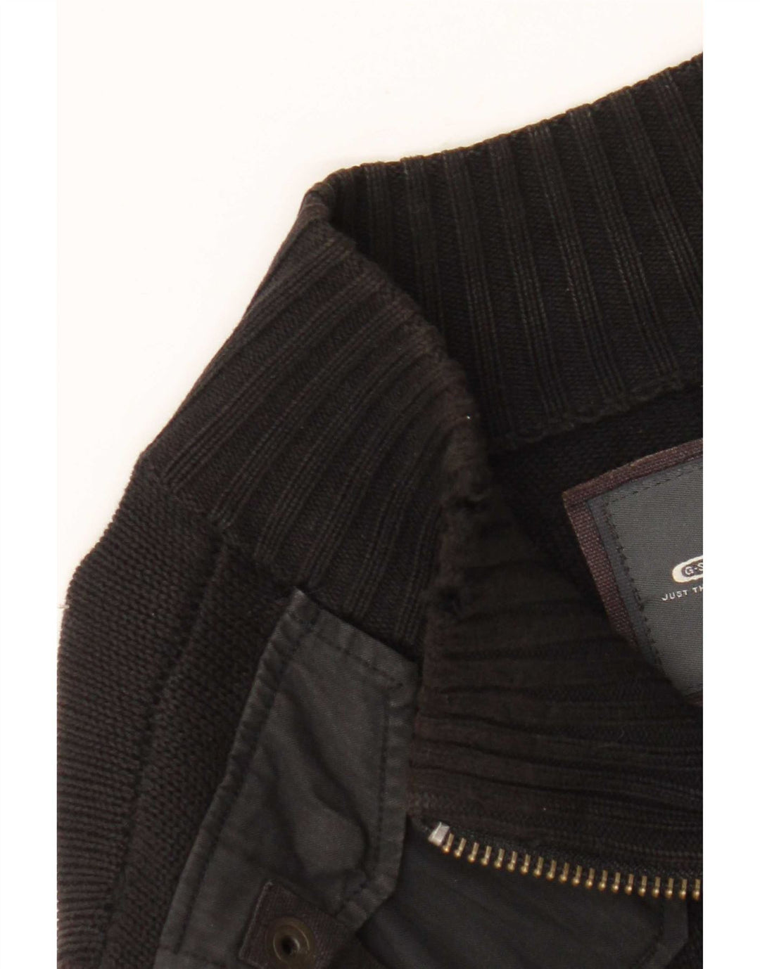 G-Star Cardigan entièrement zippé pour homme en coton noir moyen