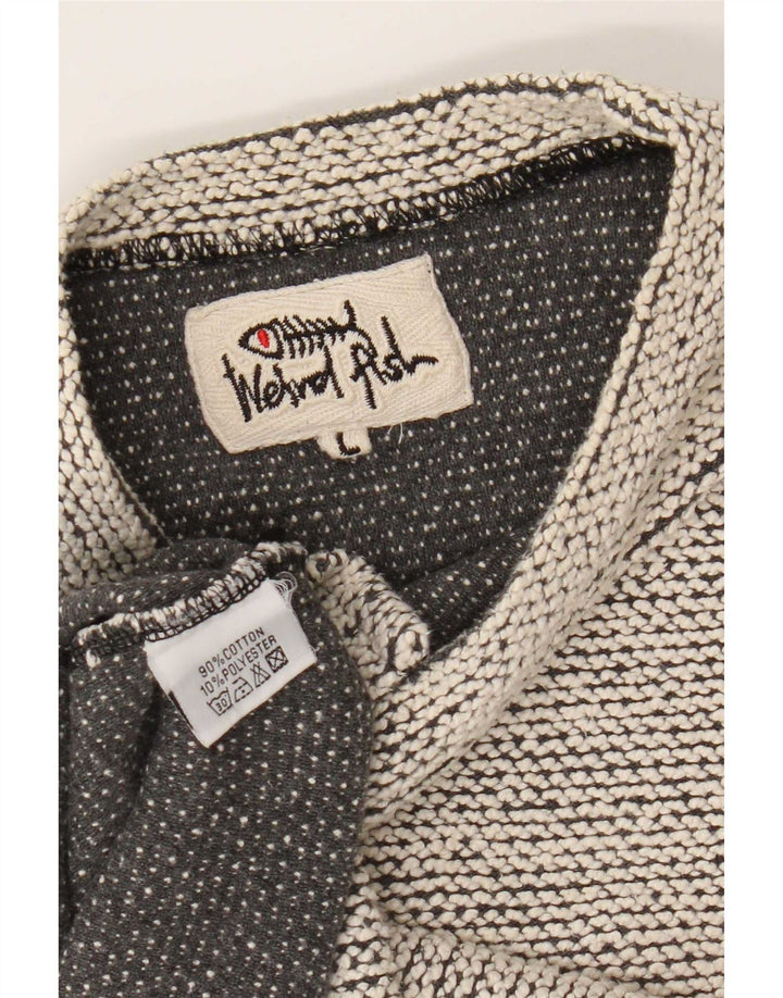 Weird Fish Pull à col rond pour homme en coton blanc cassé