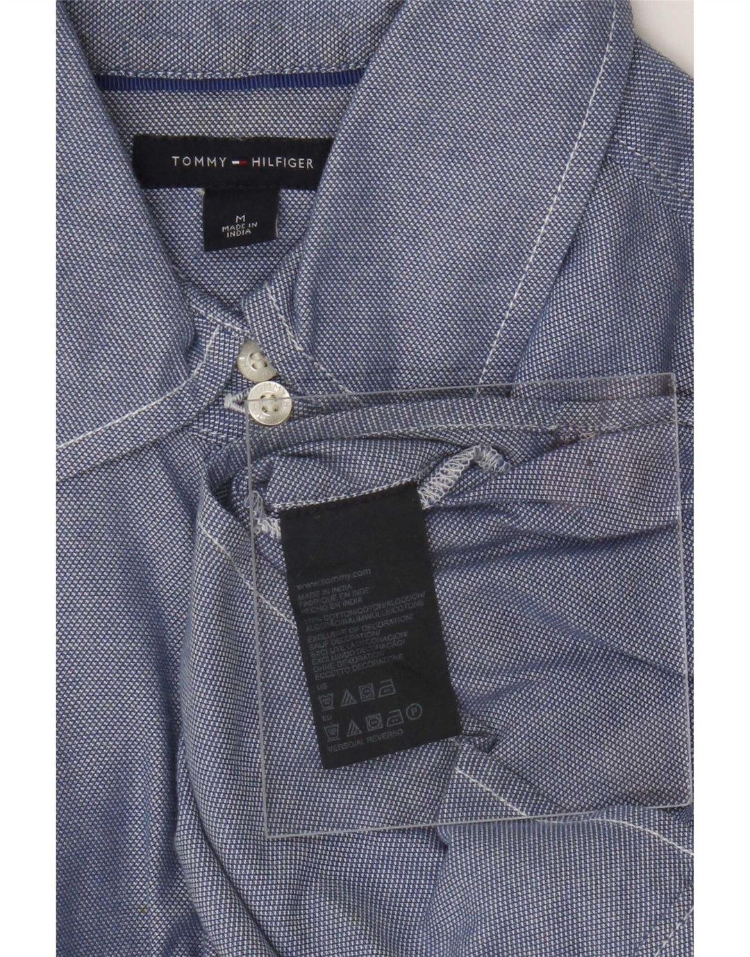 Tommy Hilfiger Chemise Femme UK 12 Bleu Moyen Coton
