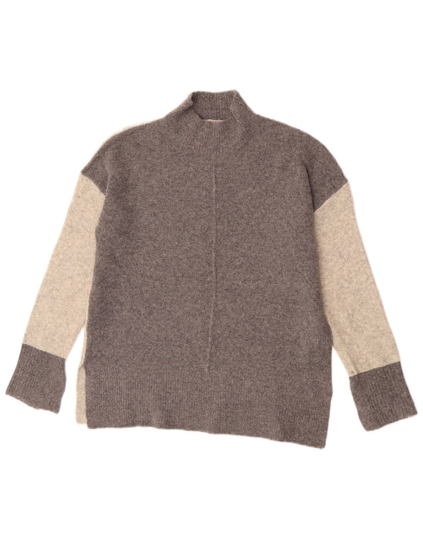 Marks & Spencer Pull col roulé pour femme Gris moyen UK 14