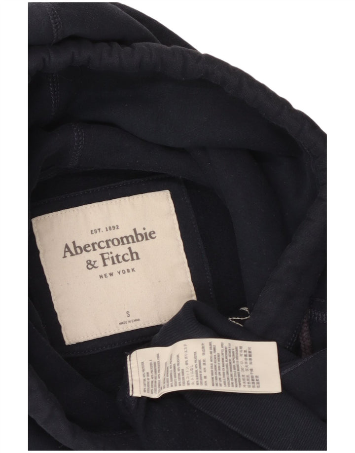 ABERCROMBIE & FITCH Pull à capuche New York pour femme UK 10 Small Bleu marine