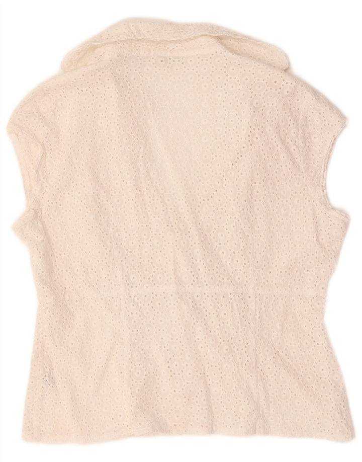 Marks & Spencer Chemisier transparent pour femme UK 16 Large Blanc