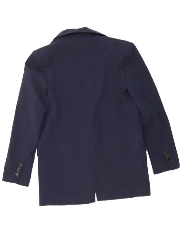 Zara Veste blazer longue coupe ample pour femme UK 6 XS Bleu marine