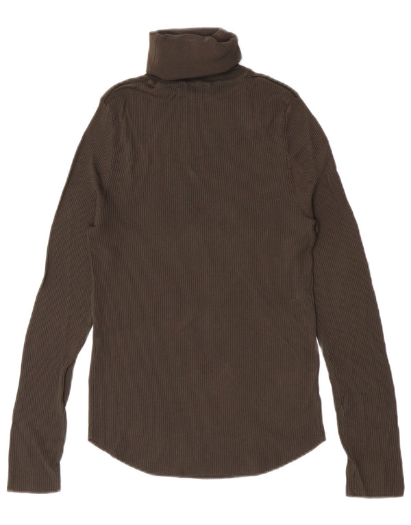 Zara Pull col roulé pour femme UK 12 Gris moyen Viscose