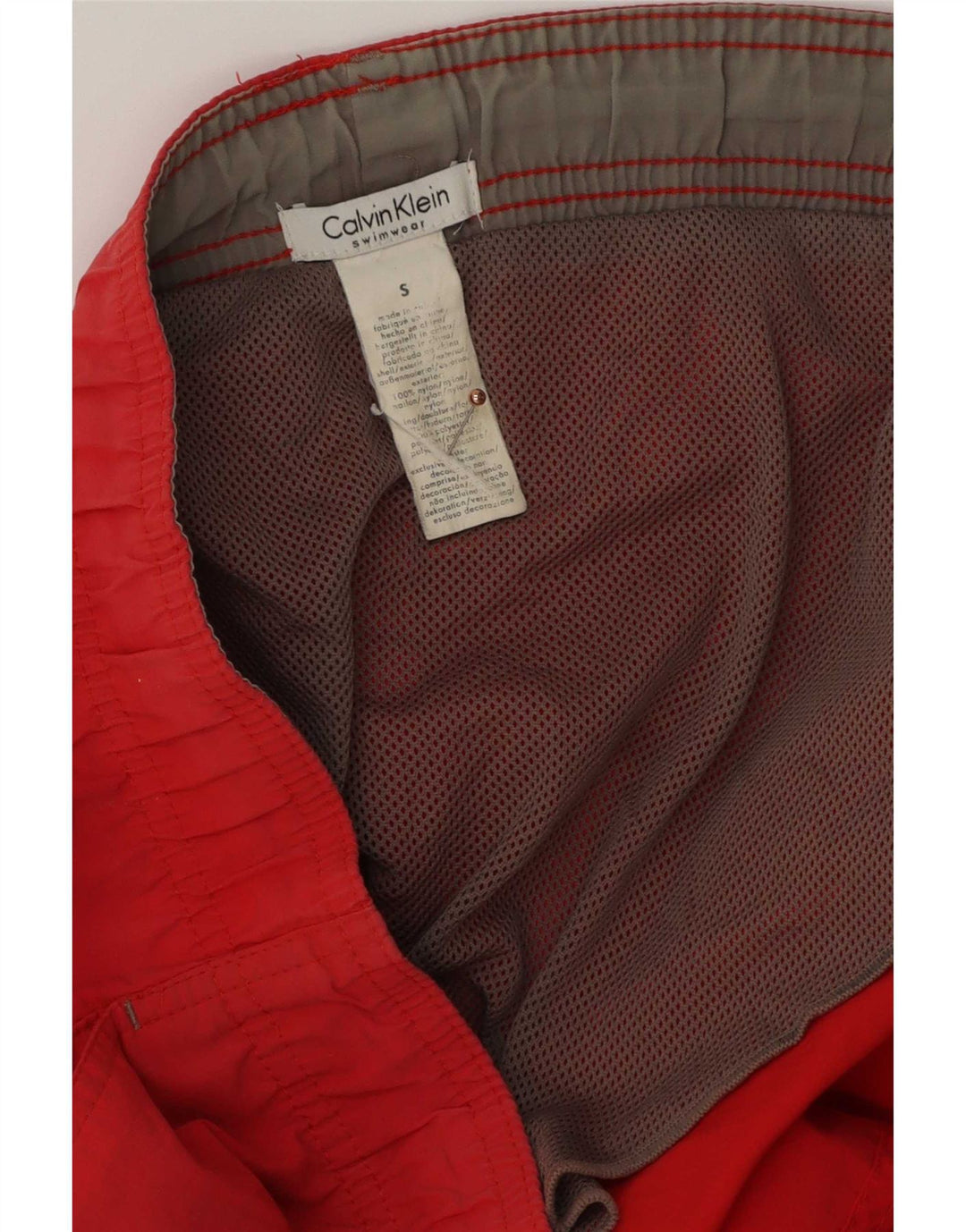 Calvin Klein Short de bain homme petit rouge polyester