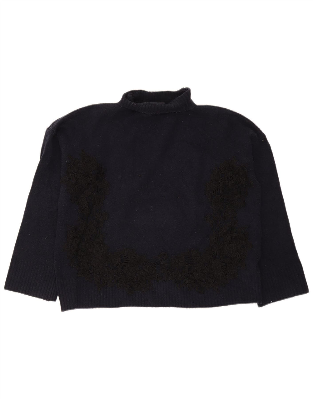 Marks & Spencer Pull col roulé pour femme UK 14 Bleu marine moyen