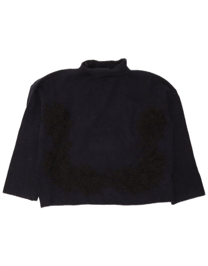 Marks & Spencer Pull col roulé pour femme UK 14 Bleu marine moyen