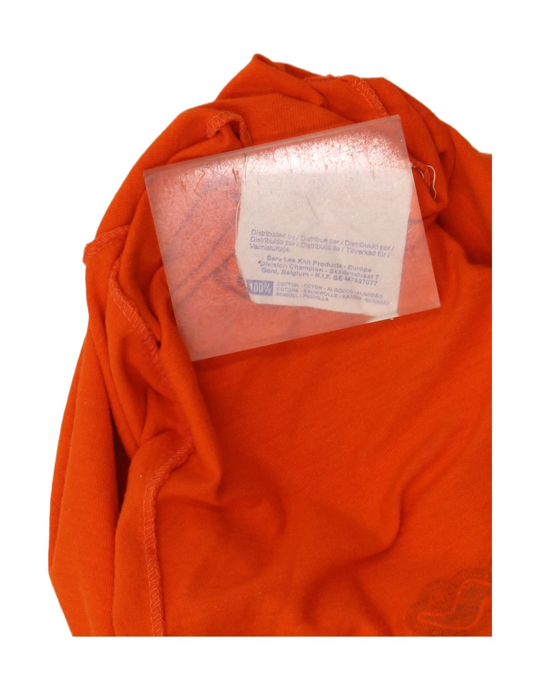Champion T-Shirt Graphique Homme Orange Moyen Colorblock Coton