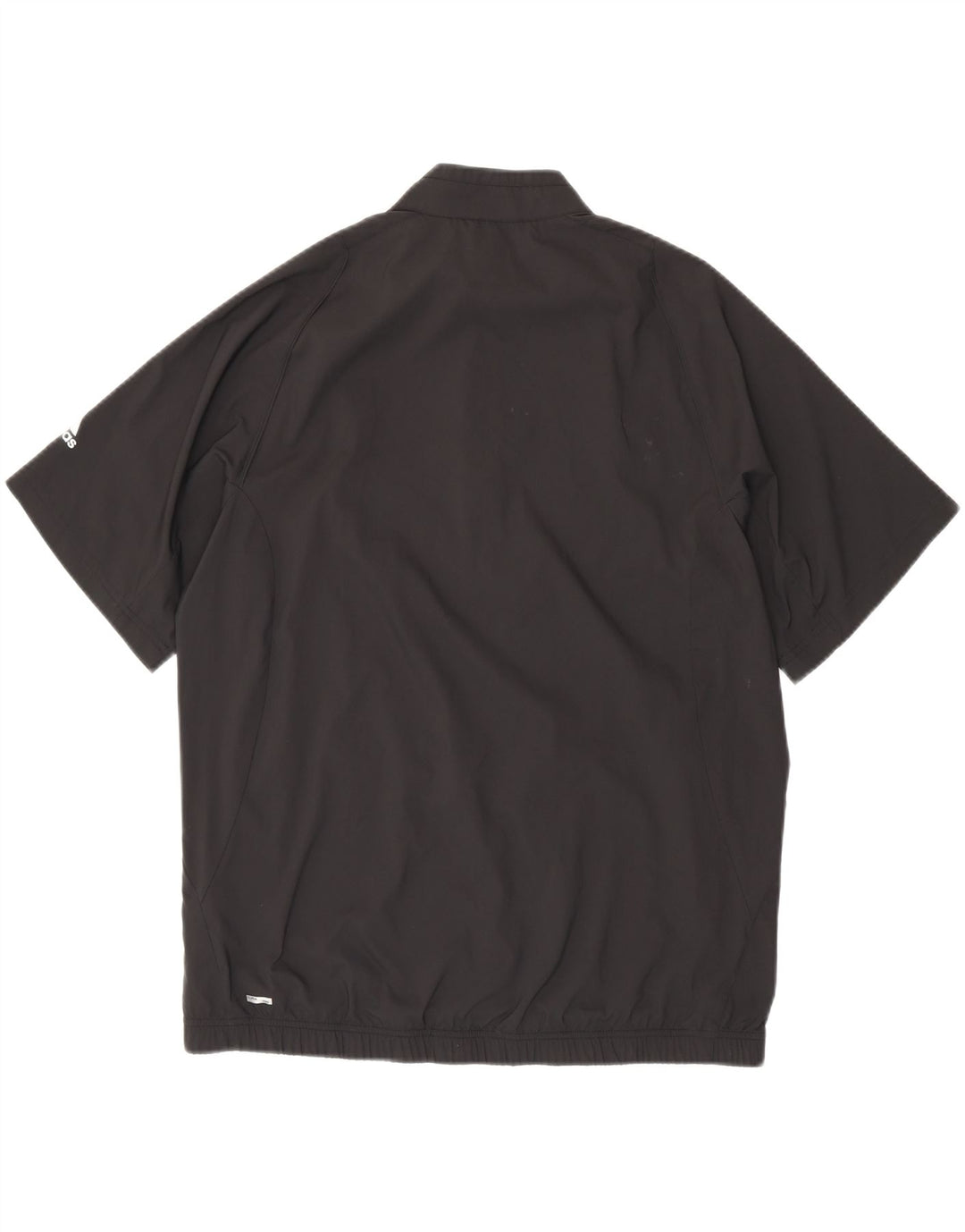 ADIDAS Mens Clima Proof Short Sleeve Pullover Tracksuit Top Large Black