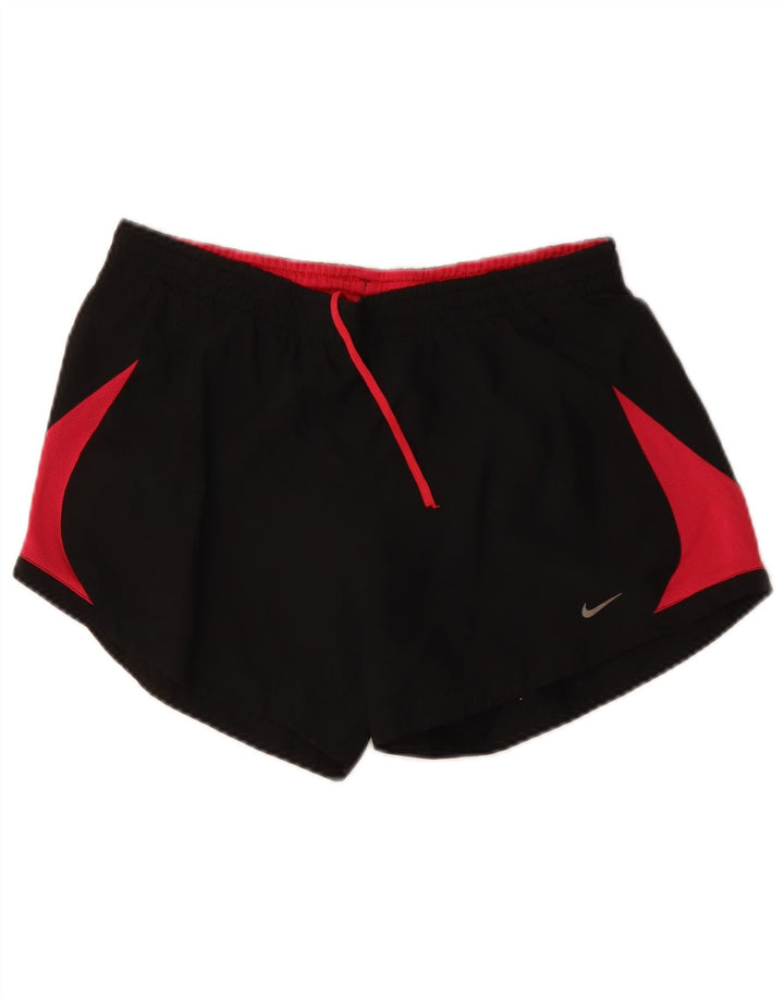 NIKE Short de sport pour femme UK 14 Polyester color block noir moyen