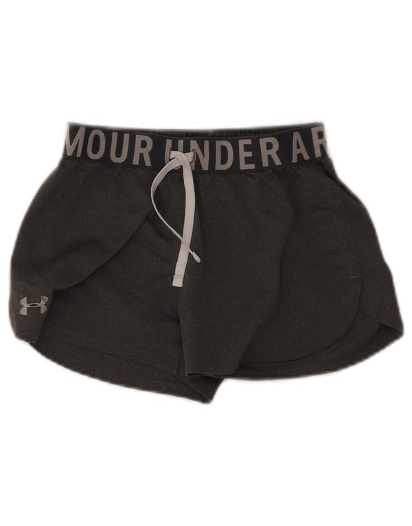 Under Armour Short de sport Heat Gear Graphic pour fille 9-10 ans Gris moyen