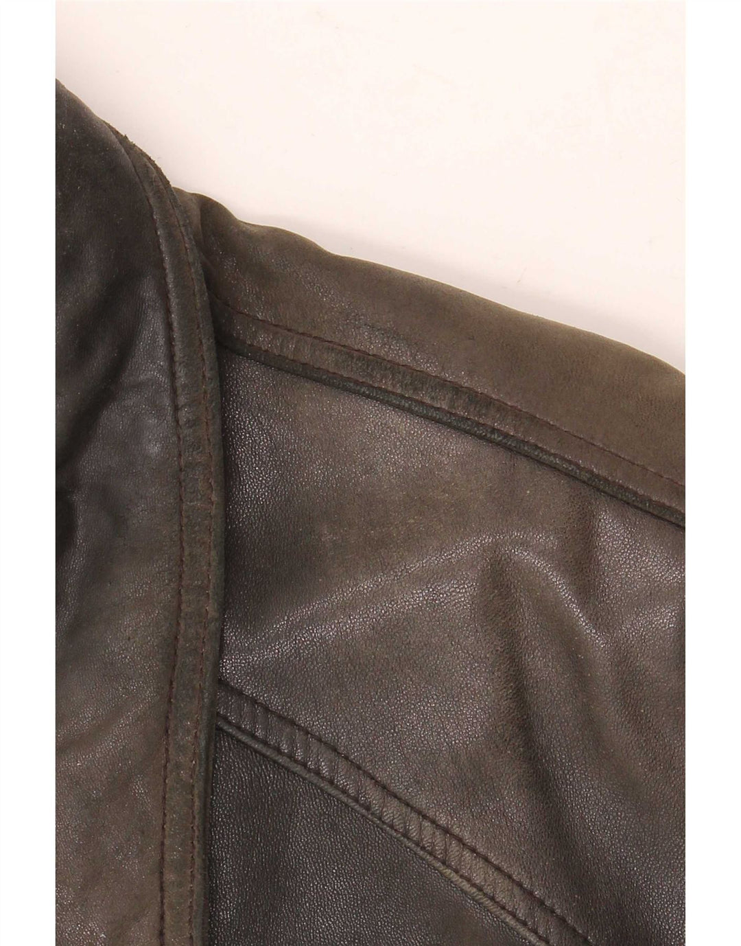 Itallo Veste en cuir pour homme UK 40 Large Noir