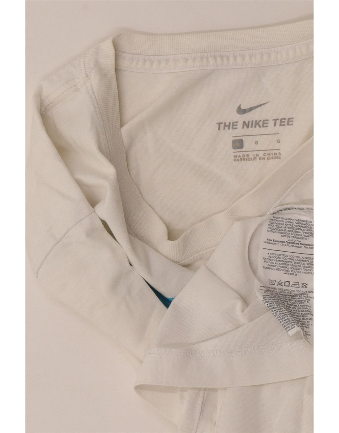 Nike T-shirt graphique pour homme en coton blanc Taille L