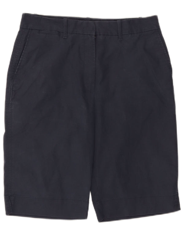 Marks & Spencer Short Chino Femme UK 12 Medium W32 Bleu Marine Coton