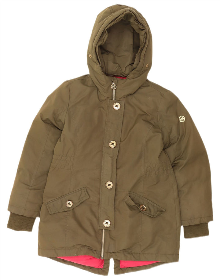 MICHAEL KORS Parka à capuche fille 7-8 ans Kaki Polyester