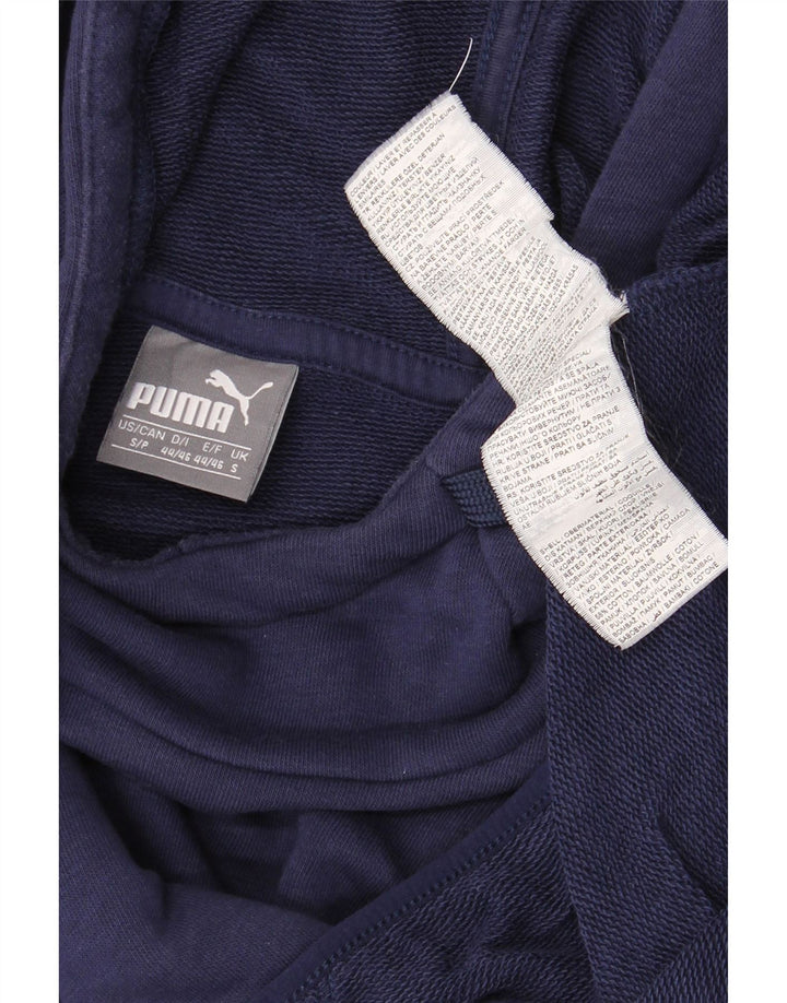PUMA Pull à capuche pour homme en coton bleu marine Small