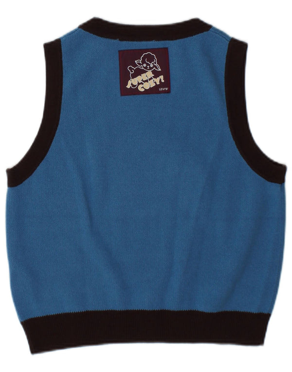 Levi's Débardeur Crop Graphic Vest pour femme UK 10 Small Bleu Colorblock
