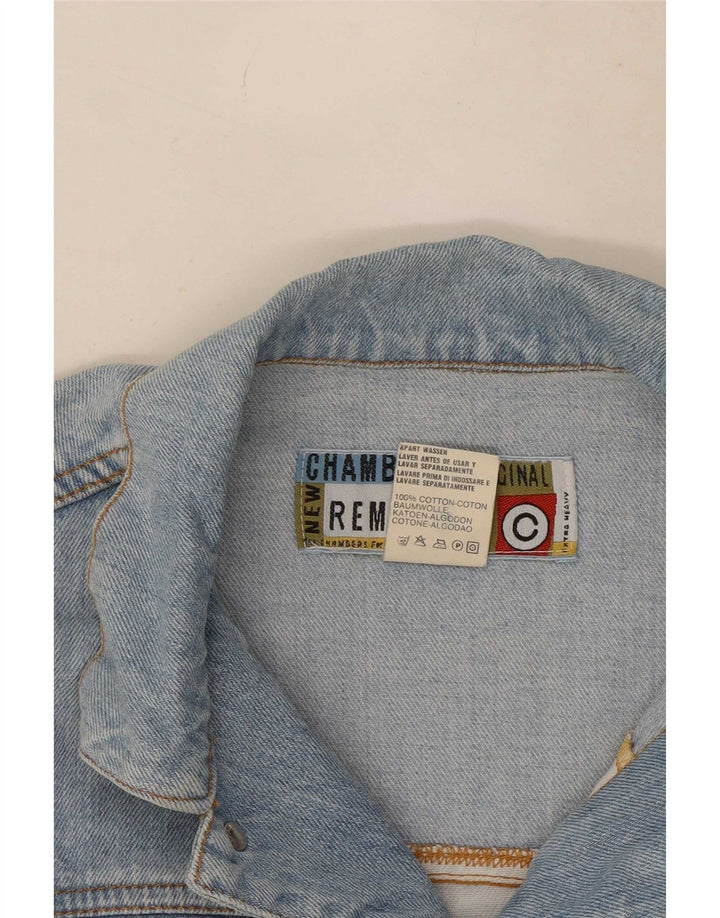 Chambers Veste en jean graphique pour femme UK 12 Bleu moyen Coton