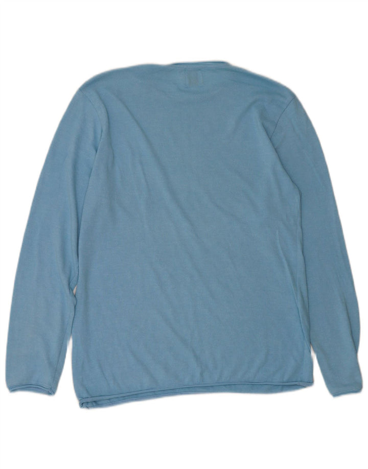 Zara Pull à col rond pour homme, grand bleu