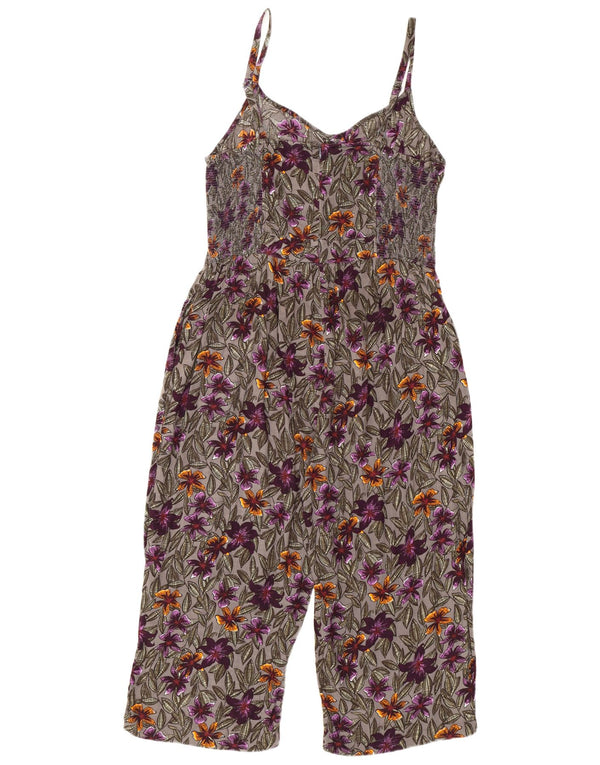 Fat Face Womens Sleeveless Jumpsuit UK 14 Large Multicoloured Floral