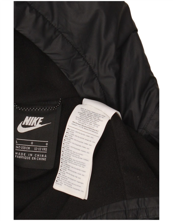 Nike Veste coupe-vent à capuche pour garçon 12-13 ans Large Noir Polyester