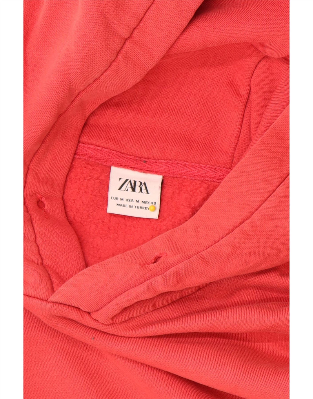 Zara Homme Sweat À Capuche Pull Rouge Moyen Coton