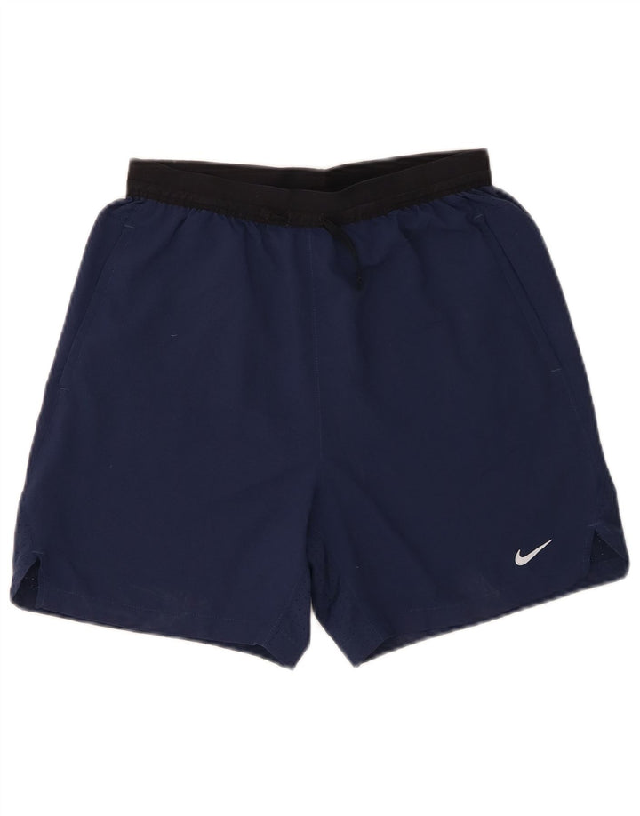 Short de sport Nike Dri Fit garçon 13-14 ans bleu marine polyester