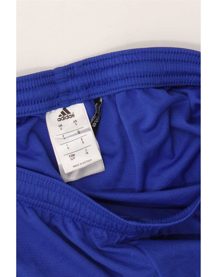 Adidas Climalite Sport Shorts UK 10 Petit Bleu Polyester