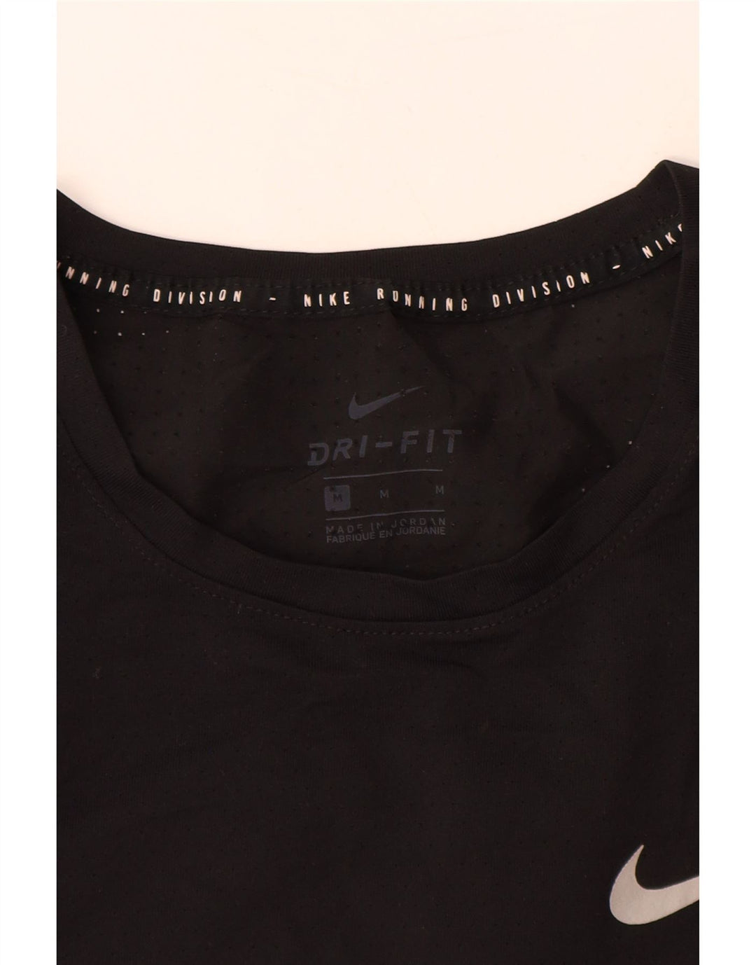 NIKE Hommes Dri Fit Graphic T-Shirt Top Noir Moyen Polyester