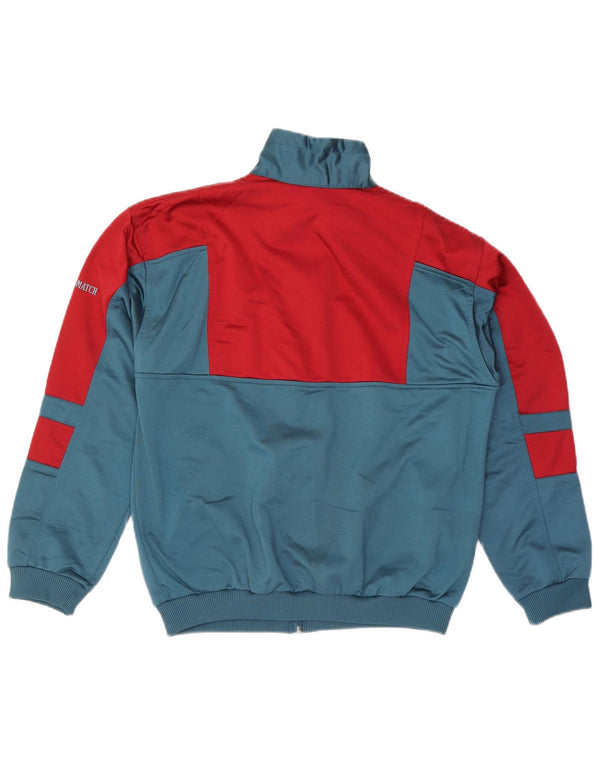 vintage Mens Survêtement Top Veste Bleu Moyen Colourblock Polyester