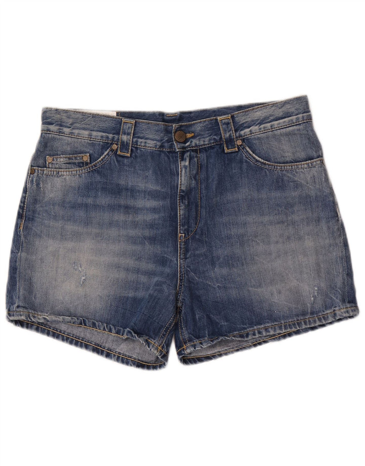 Dondup Short en Jean Taille Haute Femme W29 Bleu Moyen Coton