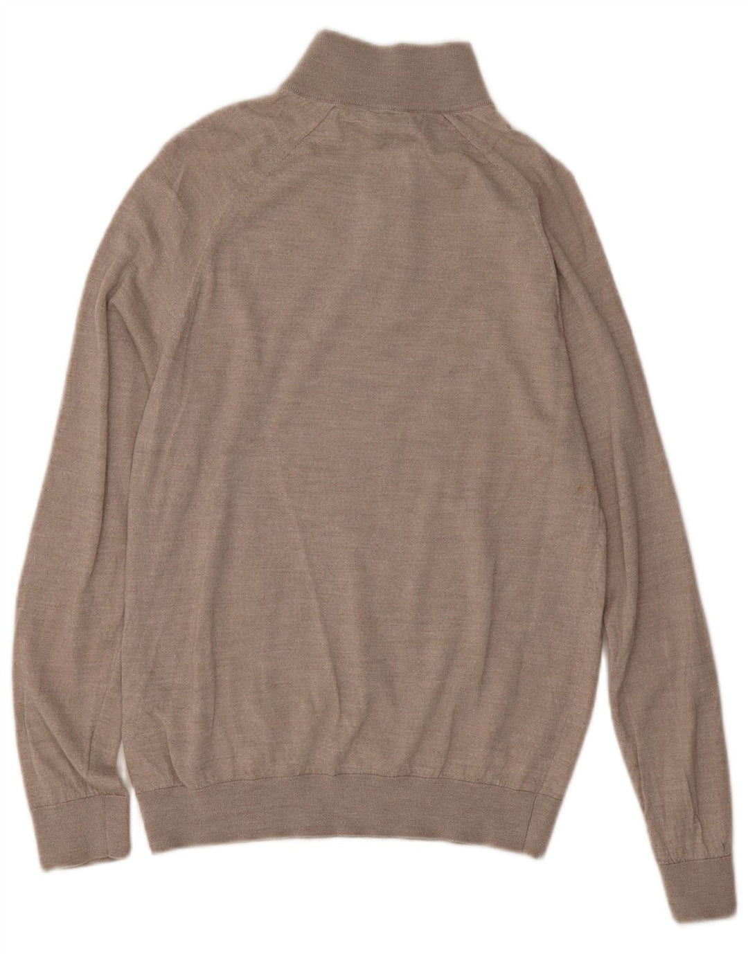 REISS Pull col zippé pour homme en laine gris moyen