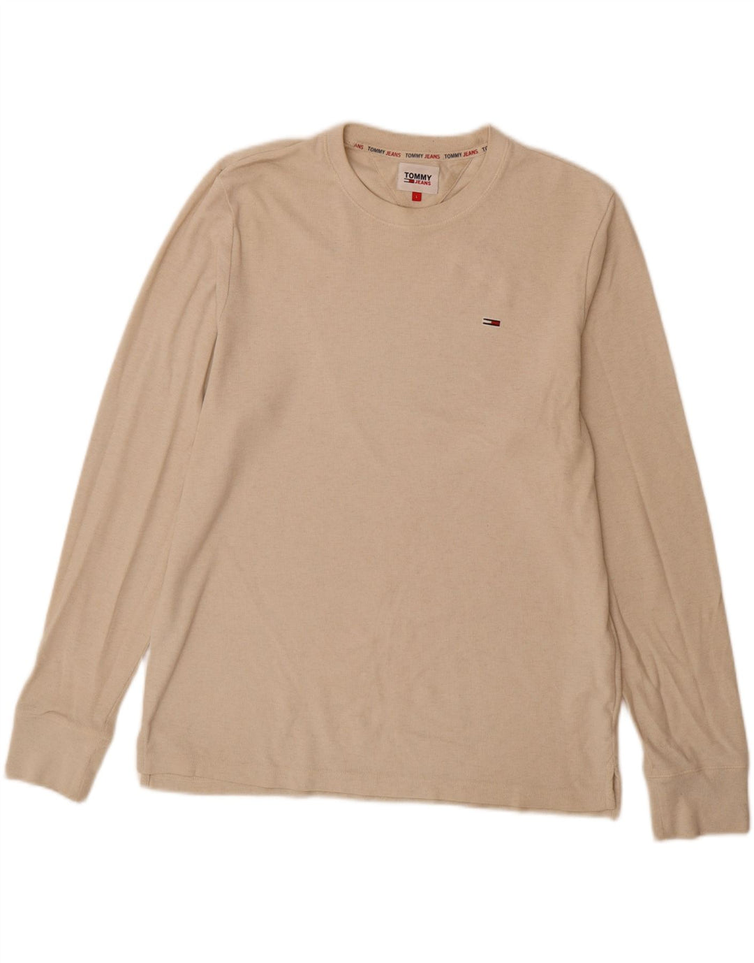 Tommy Hilfiger Haut à manches longues pour homme en coton beige