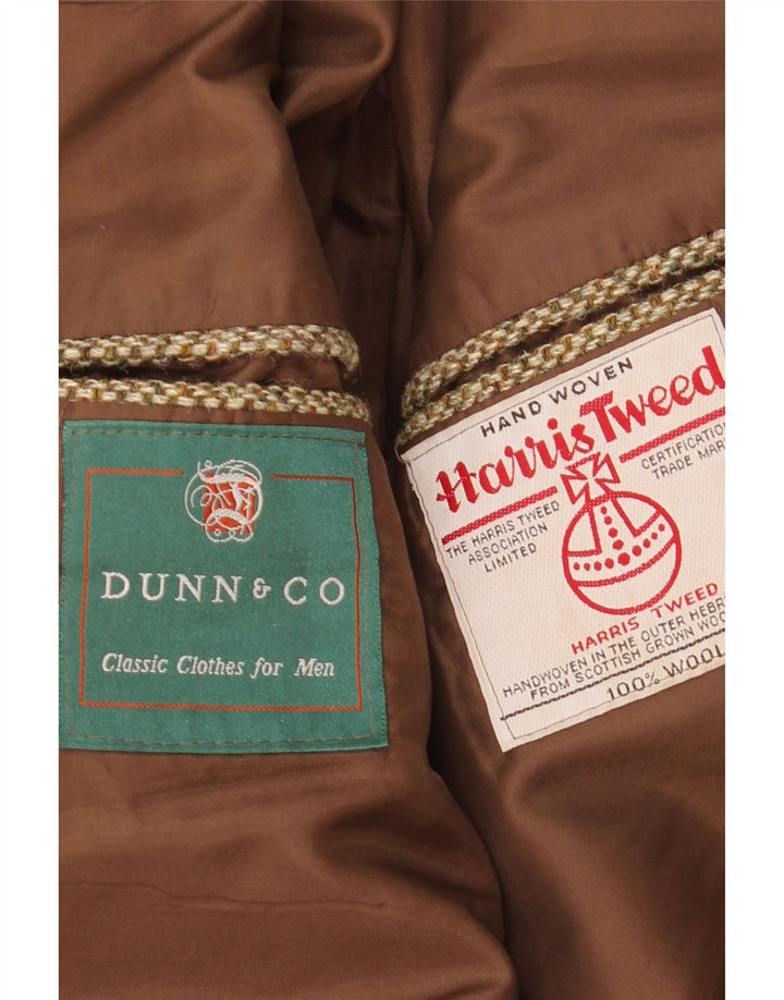 Harris Tweed Veste blazer à 2 boutons pour homme UK 40 Grande laine marron