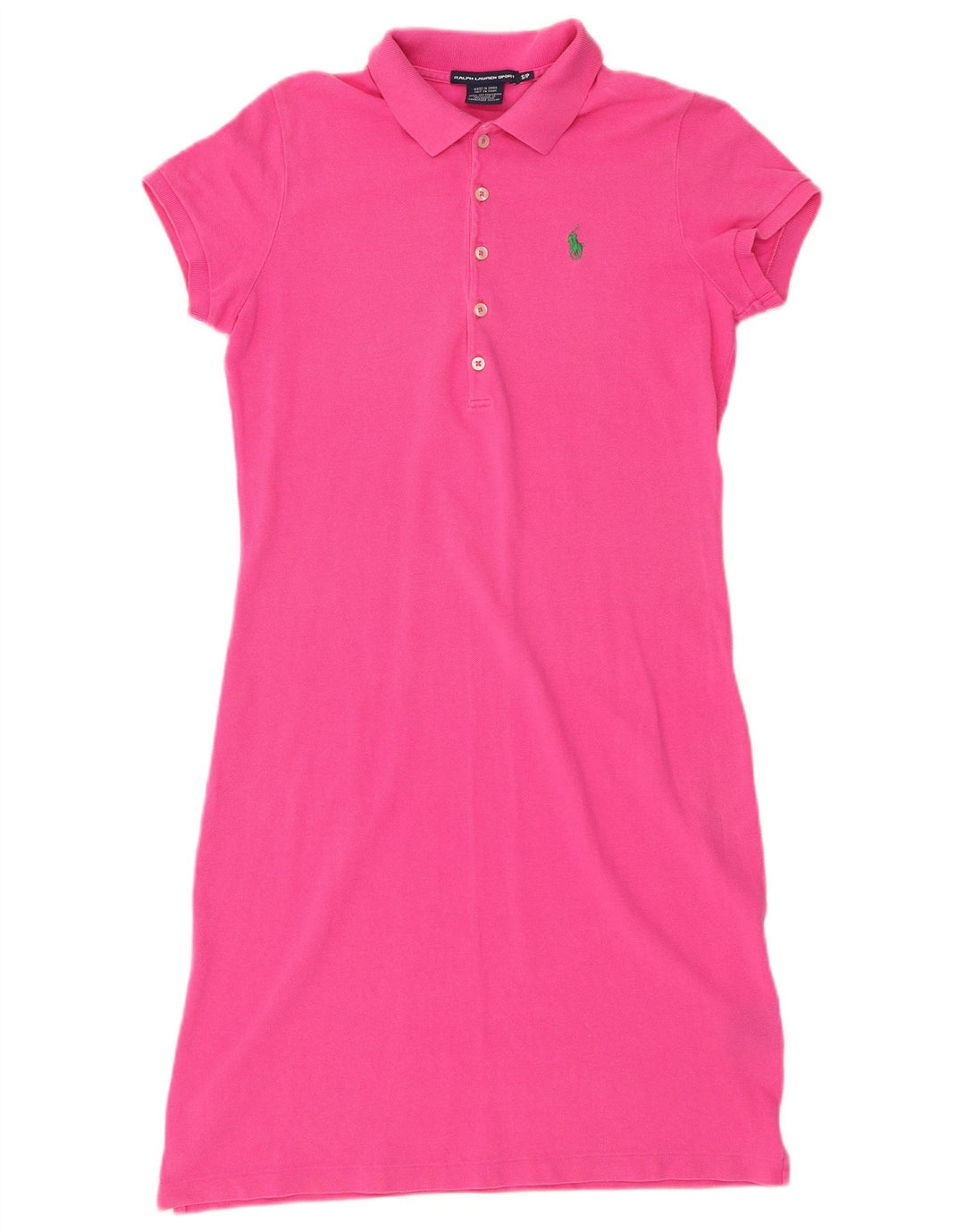 RALPH LAUREN Robe polo pour femme UK 10 Petit coton rose