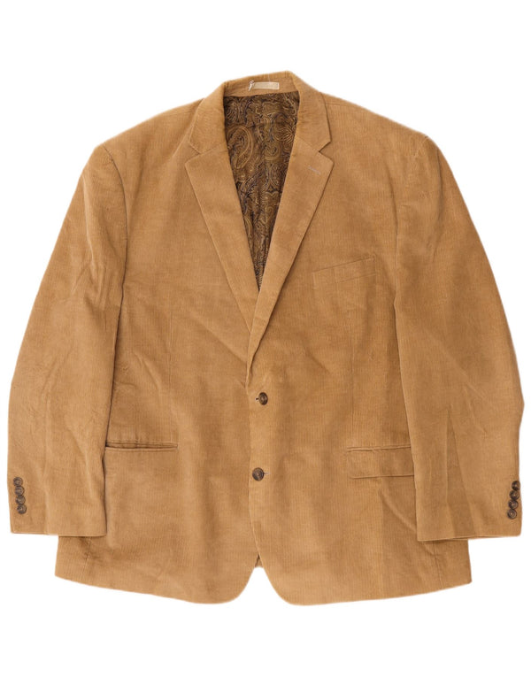Chaps Veste blazer en velours côtelé à 2 boutons pour homme IT 50 Grand coton beige