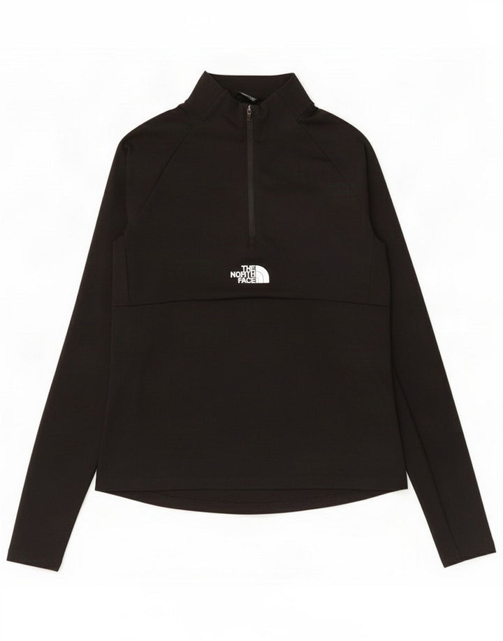 The North Face Haut de survêtement à col zippé pour femme UK 10 Small Noir