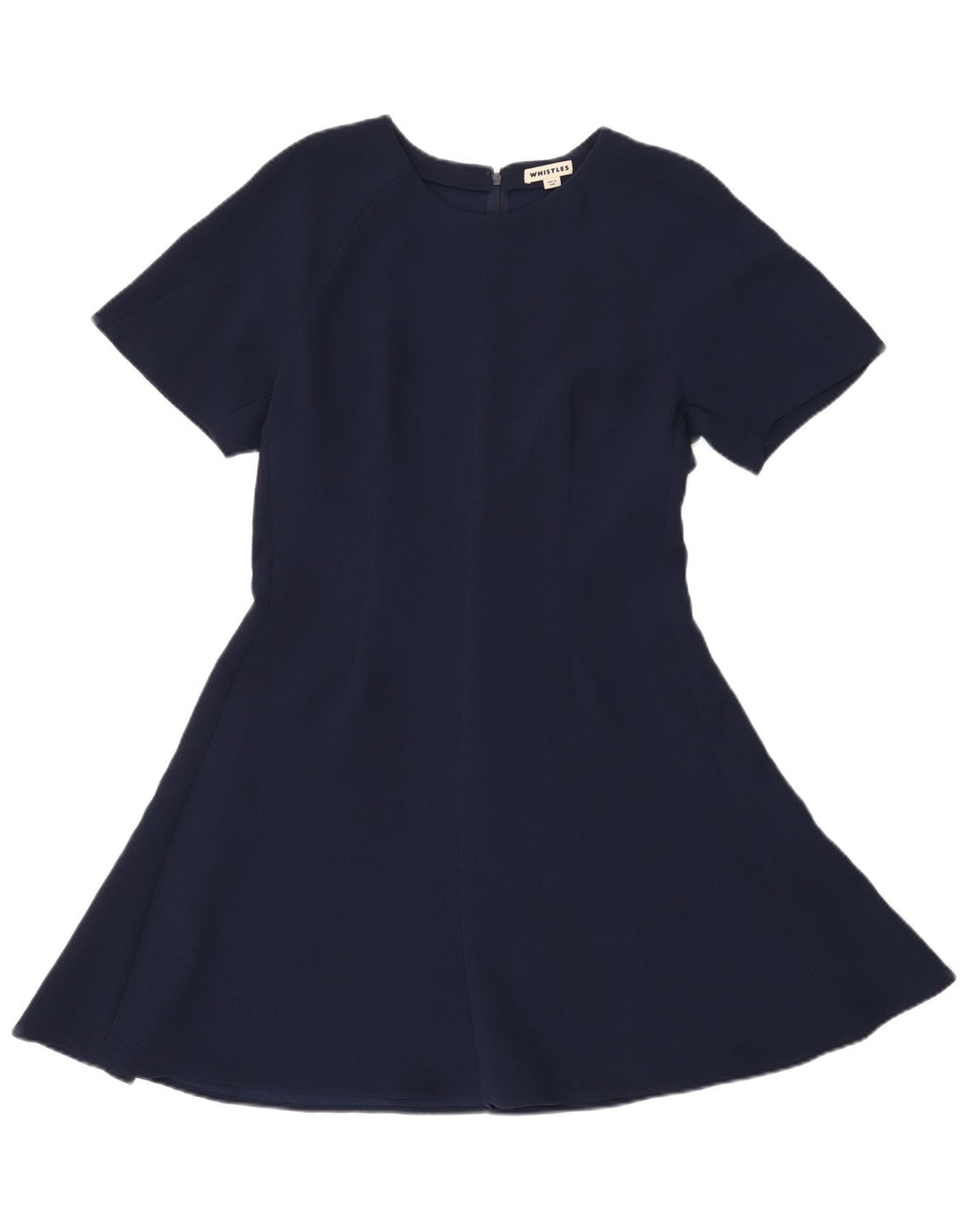 Whistle Robe trapèze à manches courtes pour femme UK 44 Bleu marine moyen Polyester