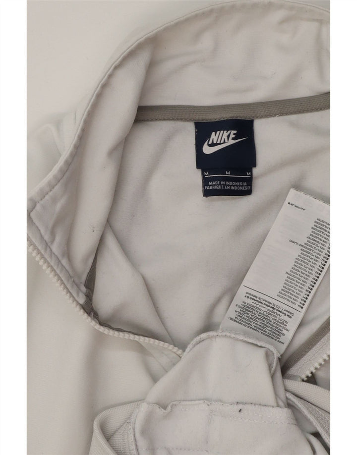 NIKE Veste de survêtement pour homme en polyester color block blanc moyen