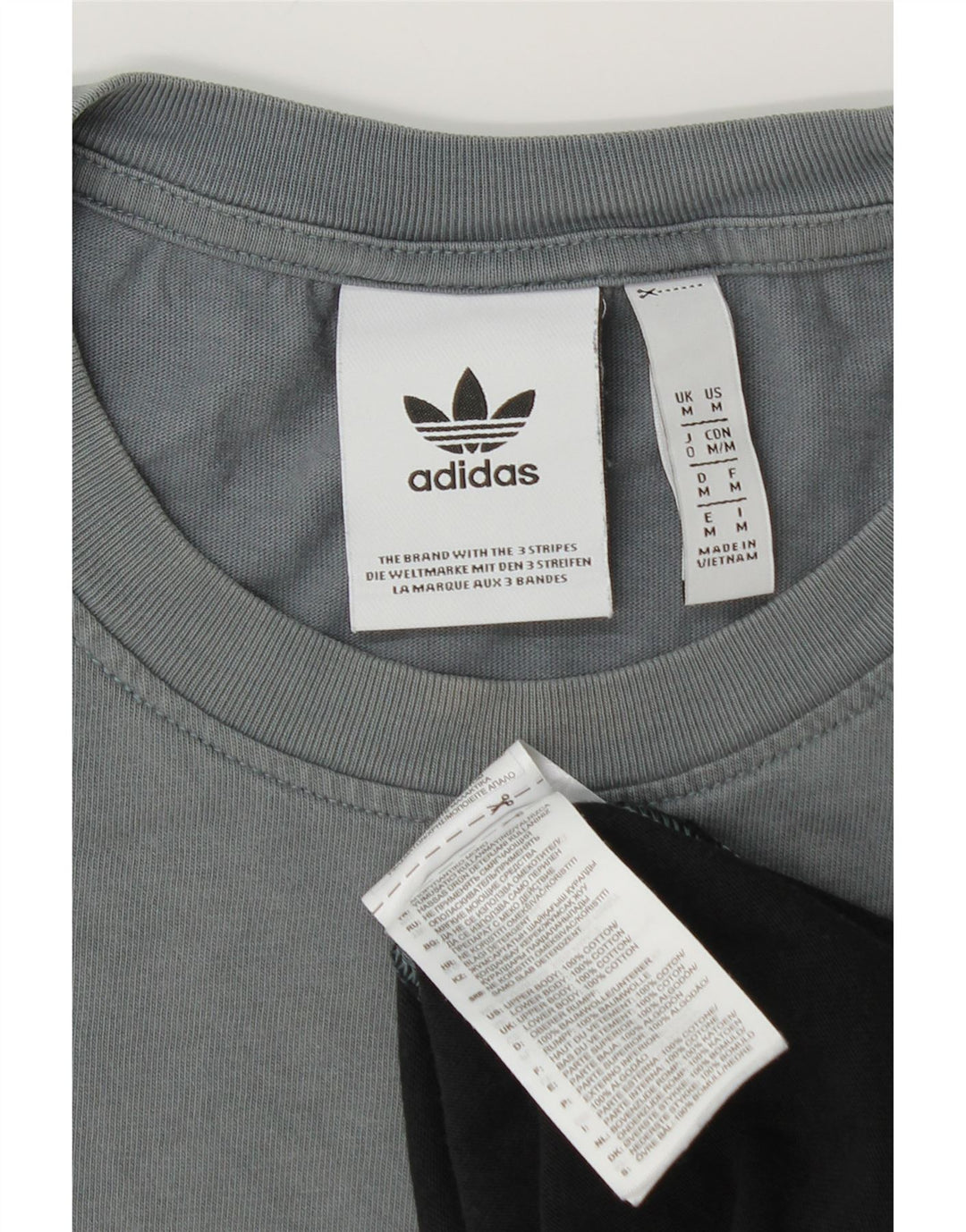 ADIDAS T-shirt graphique pour homme en coton color block noir moyen