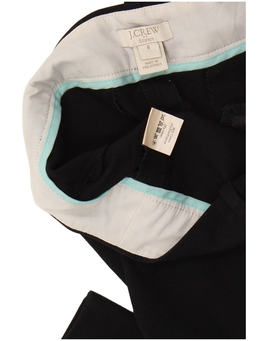 J. CREW Pantalon court extensible pour femme US 8 Medium W30 L26 Noir