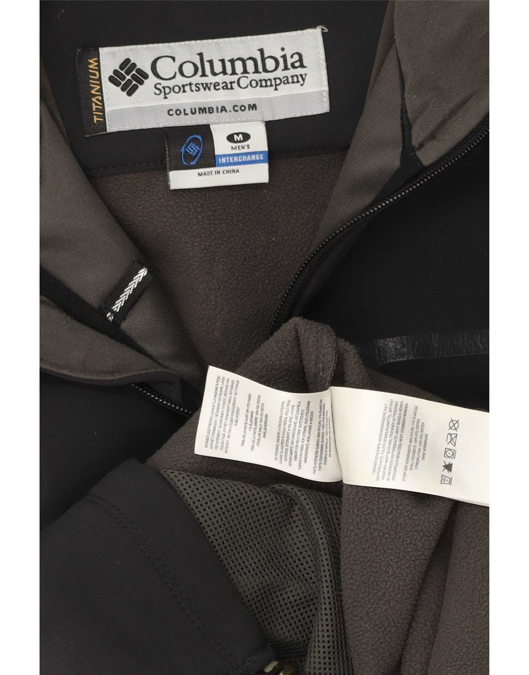 Columbia Veste coupe-vent Titanium pour homme UK 38 Medium Noir Polyester