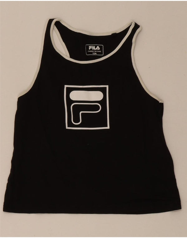 Fila Débardeur Graphique Fille 11-12 ans Noir Coton